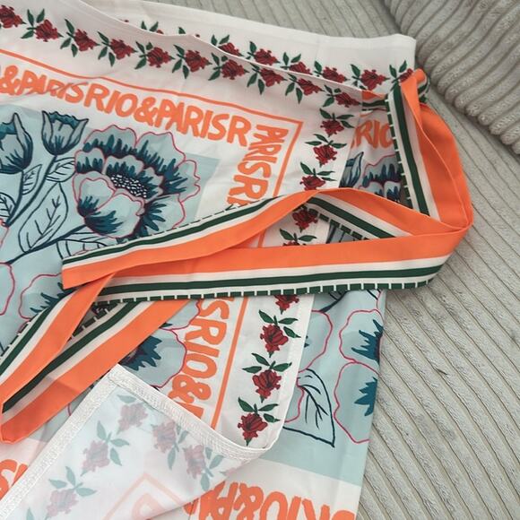 Beautiful colorful skirt size L summer wear light weight new never used - Picture 5 of 9